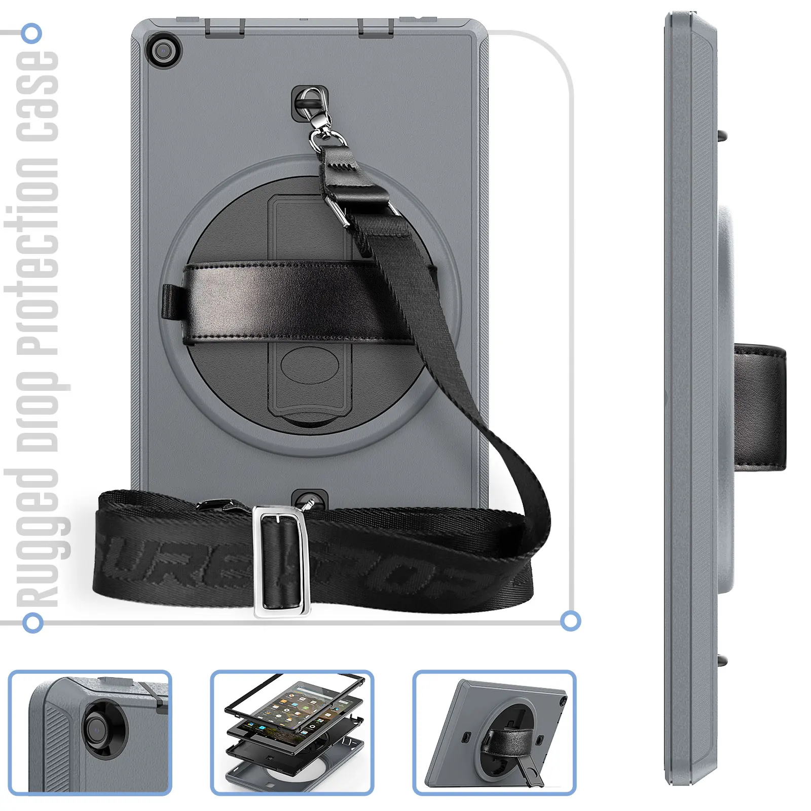 

Противоударный чехол для планшета с плечевым ремнем для Amazon Kindle Fire HD 8, 8,0 дюйма, 2020, 8,0, 2020