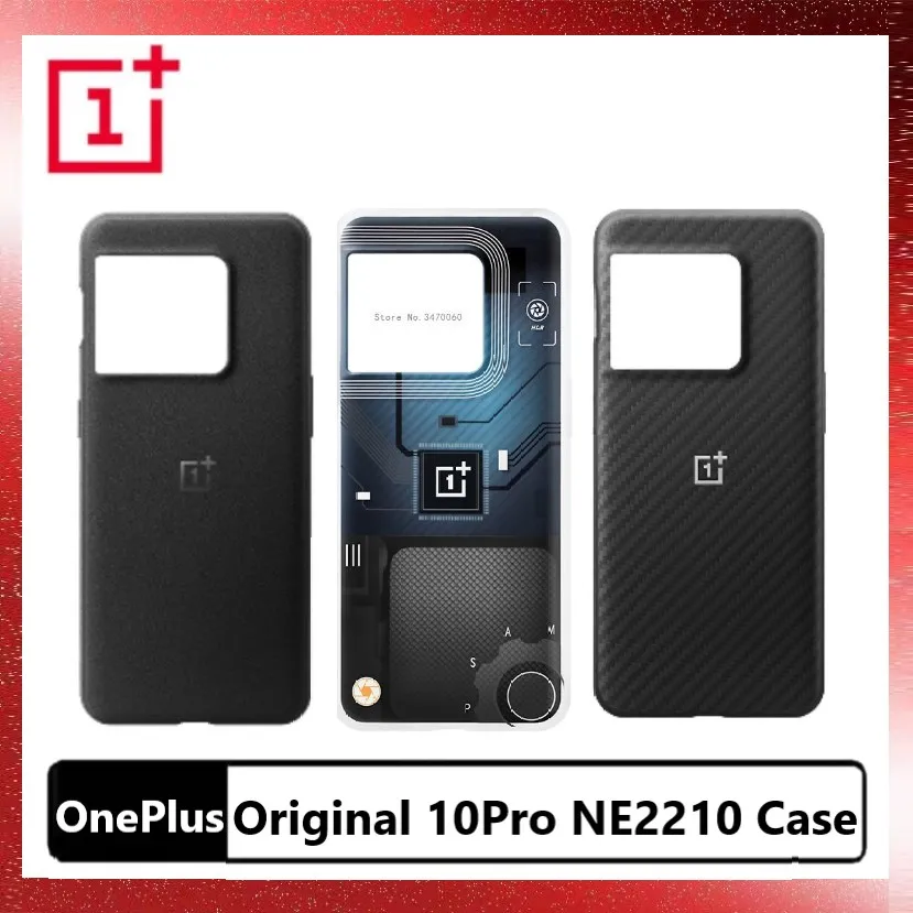 

Оригинальный OnePlus 10 Pro Чехол NE2210 углеродный бампер OnePlus 10Pro Quantum задняя крышка песчаник чехол