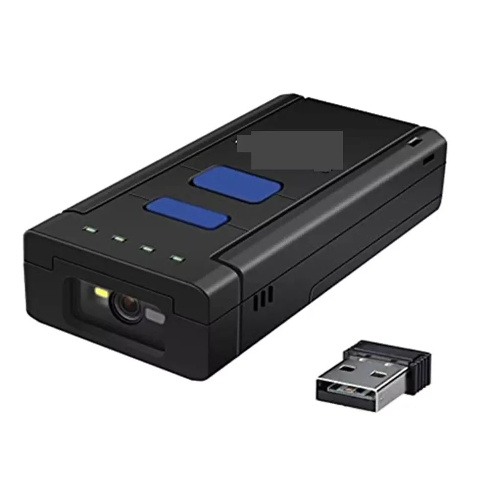 

NEW2023 New MJ-2877 Wireless Bluetooth Barcode Scanner Mini Laser Portable Reader Red Light Pocket Bar Code Gun IOS Windows