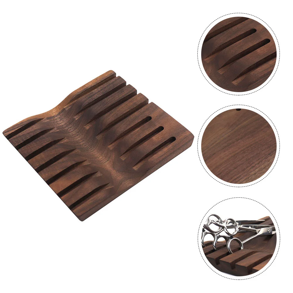 

Scissor Barber Scissors Stand Holder Shears Hair Organizer Storage Tray Salon Rack Wooden Shear Shop Cutting Stylist