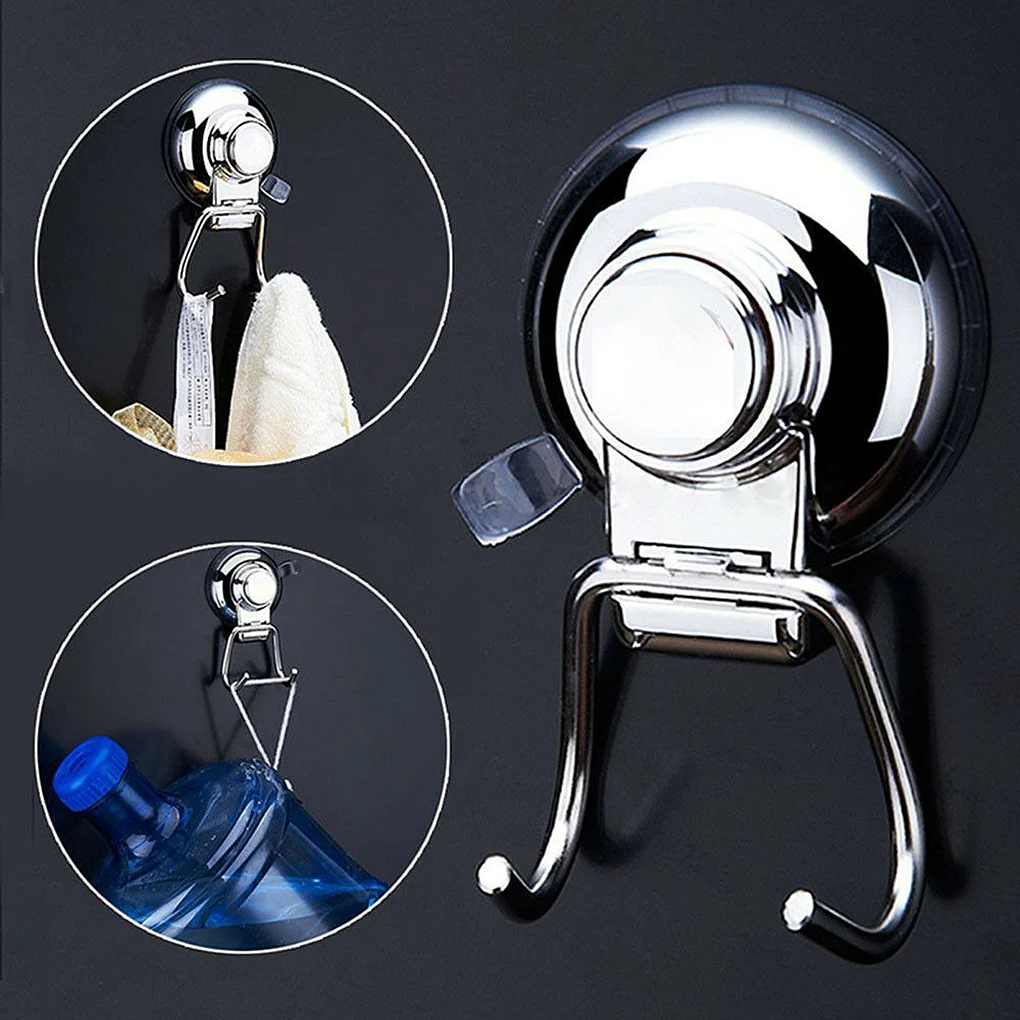 

Hooks Vacuum Suction Cup Sucker Key Storage Hangers Organizing Towel Holder Free Punching Seamless Space-saving Robe Rack