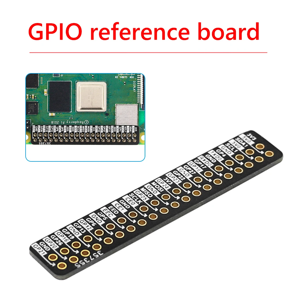 

Low-Power Consumption GPIO Reference Board Raspberry Pi 4B Distinguishable with External Dupont Line Expansion Breadboard