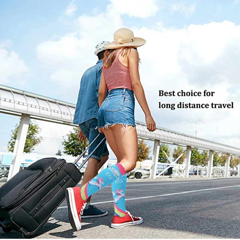 2021 Winter New Cartoon Compression Stockings For Men Women Nylon High Elasticity Compress Socks Cycling Sock Basketball Nurse