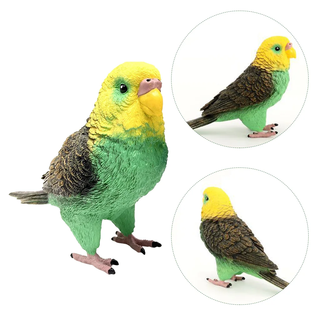 

Parrot Model Garden Bird Animal Budgerigar Decor Statues Toy Sculpture Simulation Decoration Figurines Staute Lifelike Figurine