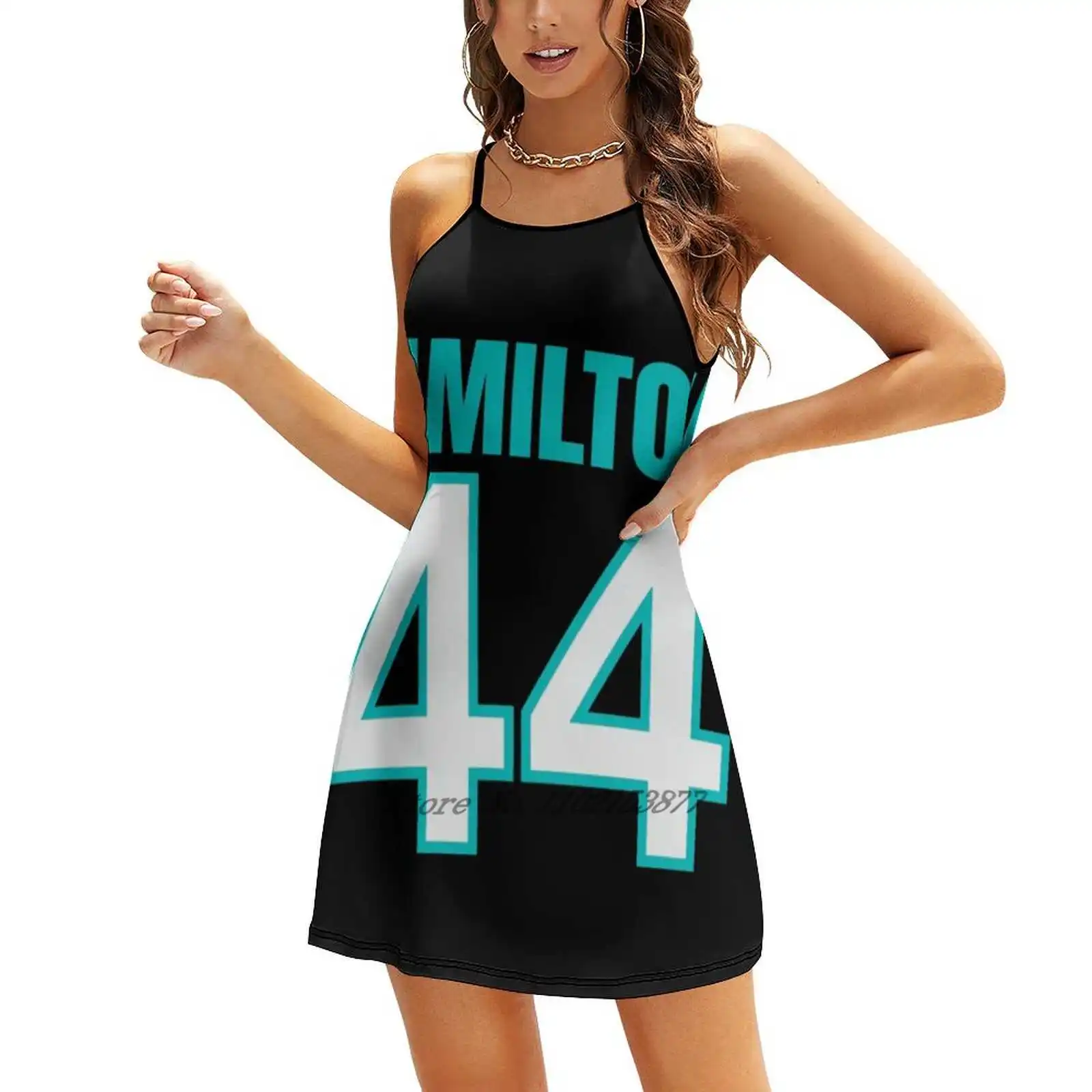 44 свободное платье с карманами летнее сексуальное v-образным вырезом и принтом