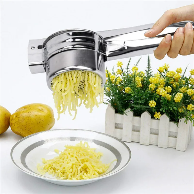 

Stainless Steel Potato Machine For Potato Fruit Vegetable Juicer Presser Potato Mashers Ricers Kitchen Cooking Tools