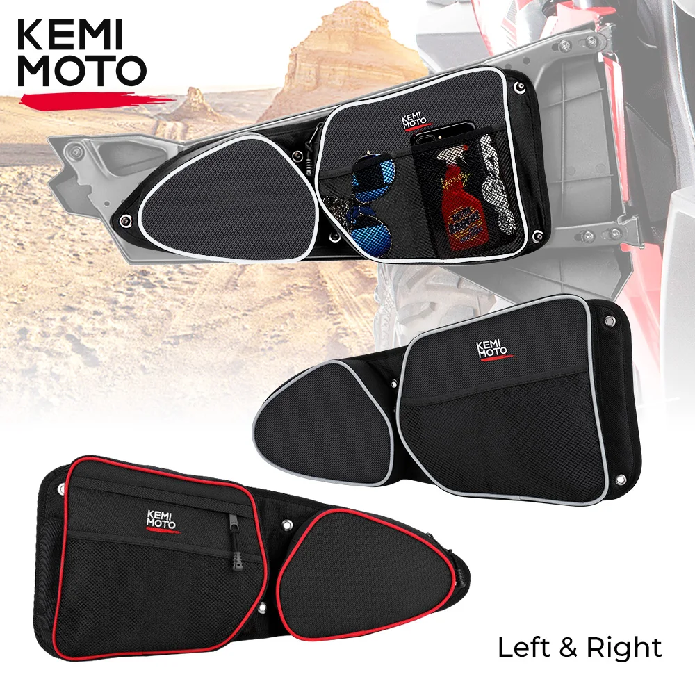 UTV Passenger Driver Side Door Bag Storage Bag Knee Pad Compatible with Polaris RZR XP/XP4 1000 900 XP 4 Turbo S 2014-2023