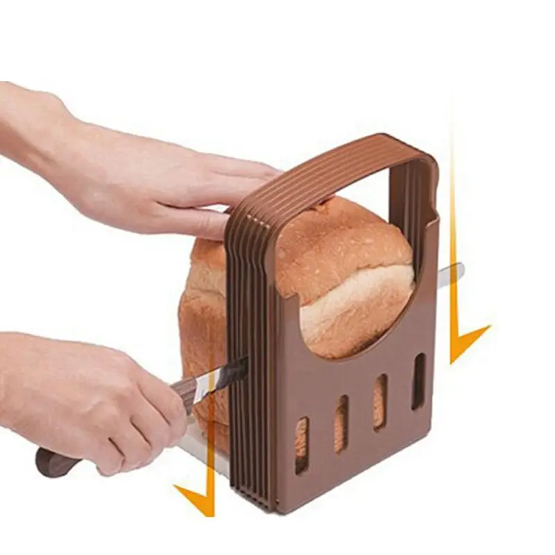 

Toast Bread Slicer Stand Plastic Bakeware Slicing Tool Loaf Cutter Rack Foldable Cutting Guide Home Kitchen Gadgets