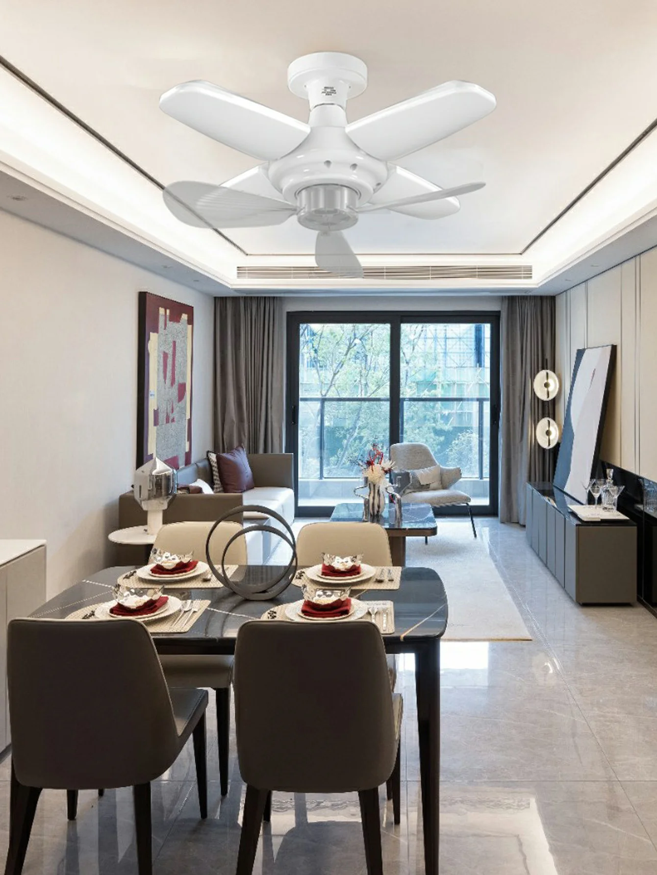 Белый Настенный Вентилятор E27 легко собирается и чистится подходит для гостиной