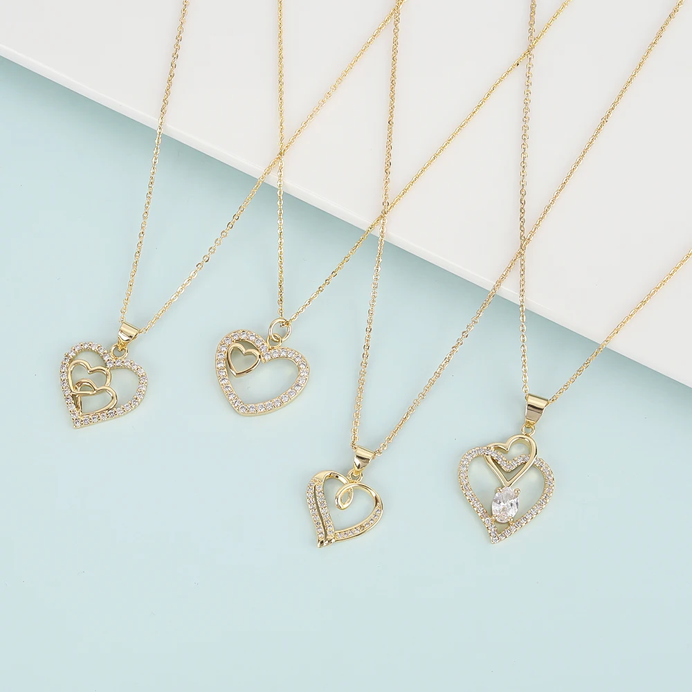 Новинка, роскошное женское ожерелье beslgn с подвеской в форме сердца, милое колье с подвеской, высококачественное ожерелье с подвеской в форме сердца, 18K, золотая пластина