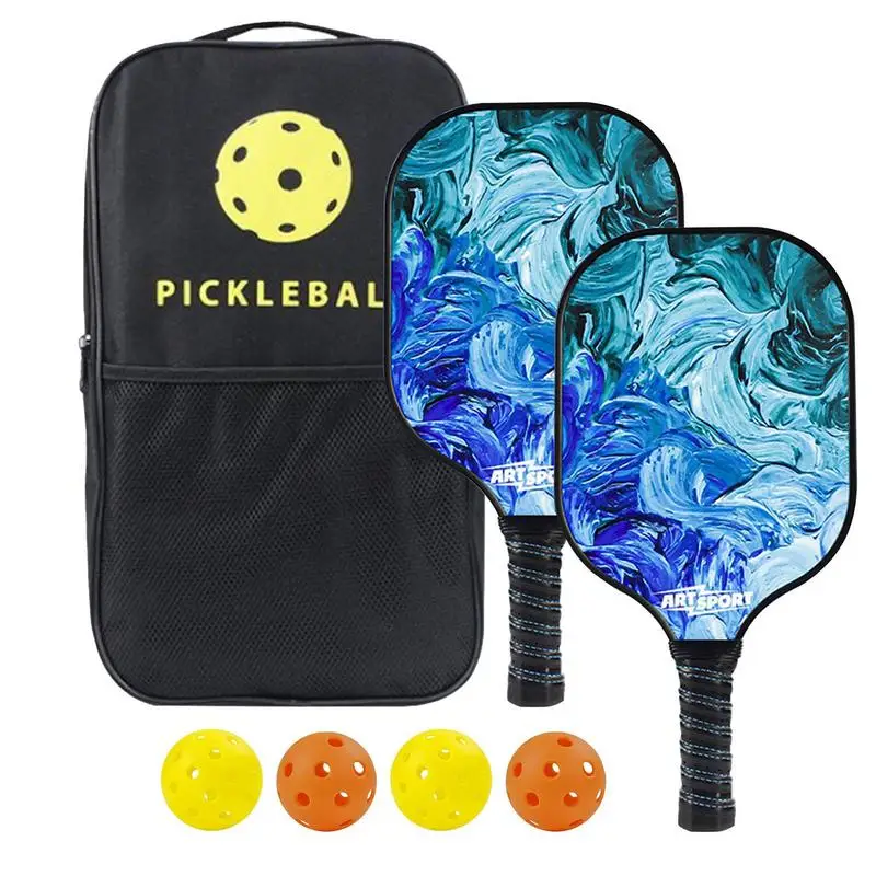 

Pickle Paddles Rackets Set Pickleball Balls With Carrying Bag For Men Women 2 Rackets 4 Pickleball Balls 1 Racquet Bag