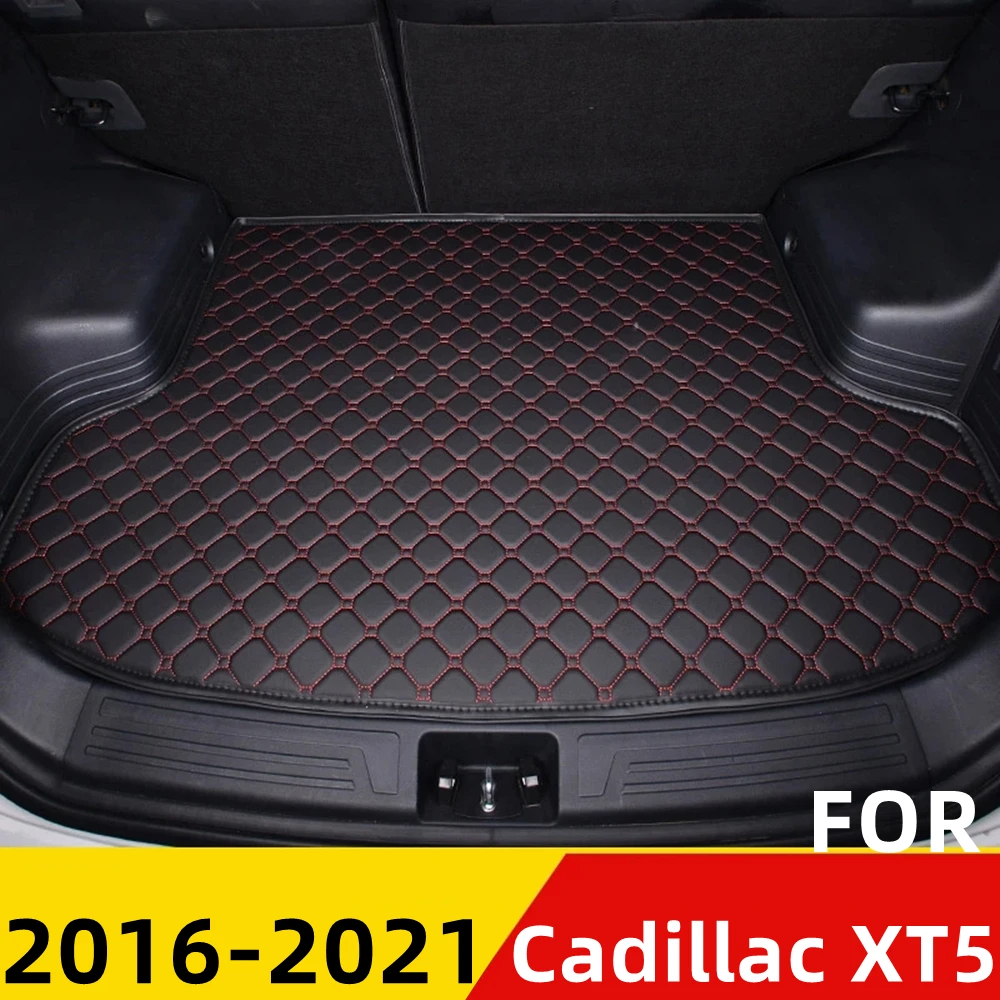 

Коврик для багажника автомобиля Cadillac XT5 2016 2017-2021, плоский боковой водонепроницаемый задний коврик для груза, коврик, аксессуары для авто, под...