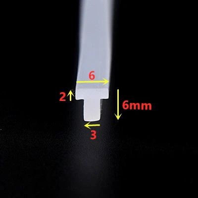 

Прозрачная силиконовая уплотнительная лента Т-образная