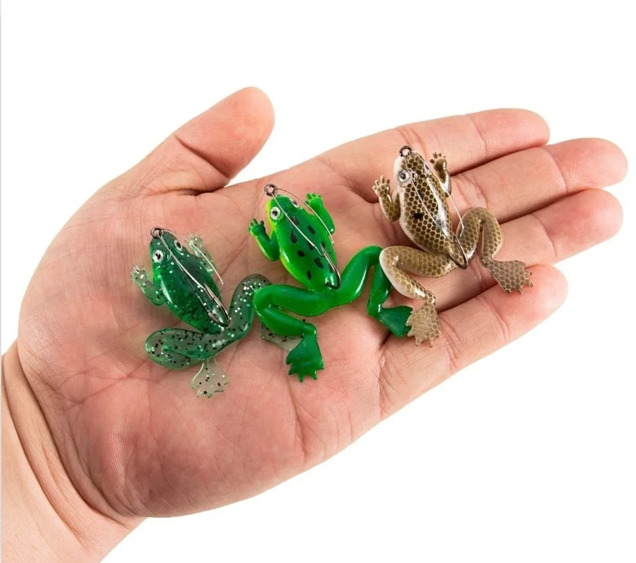 

Frogs Fishing Lures Baits Silicone Swimbait Artifical Rubber Bait 1 Pc Rubber Frog 6cm/5.2g Soft Fishing Lures Tackle