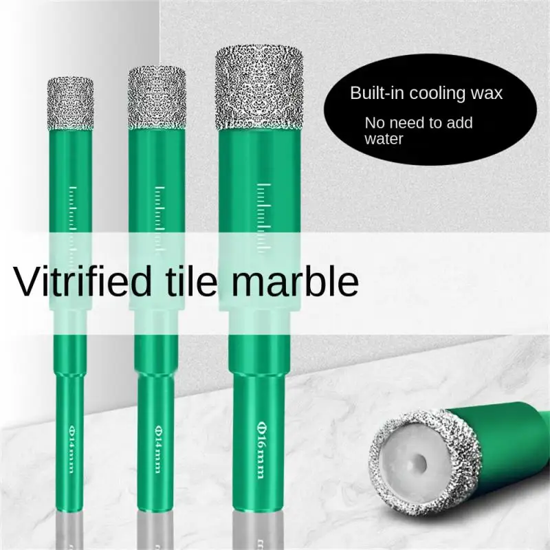 

6-16mm High Hardness Vitrified Tile Drilling Bit Thickened Brazed Steel Sand All-ceramic Floor Tile Glass Dry Drilling Tool