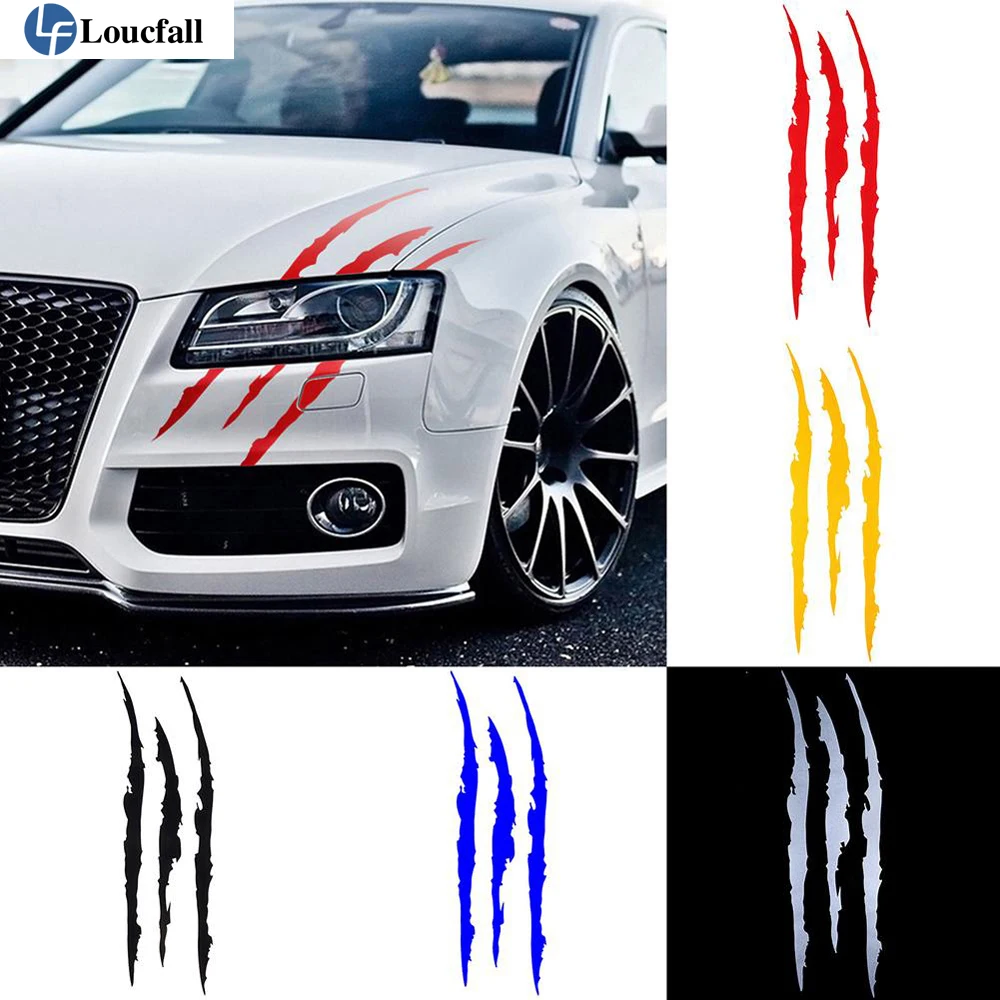 

Auto Car Sticker Reflective Monster Claw Scratch Stripe Marks Headlight Decal Car Stickers 40cmX12cm car accessories