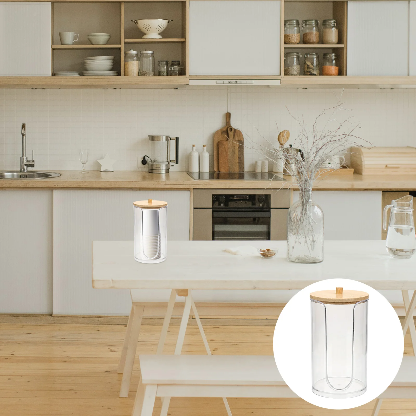 

Dispenser Cup Cotton Holder Storage Cups Pad Bathroom Round Rack Rinsing Paper Mouthwash Pads Up Make Display Rounds Qtip Swab