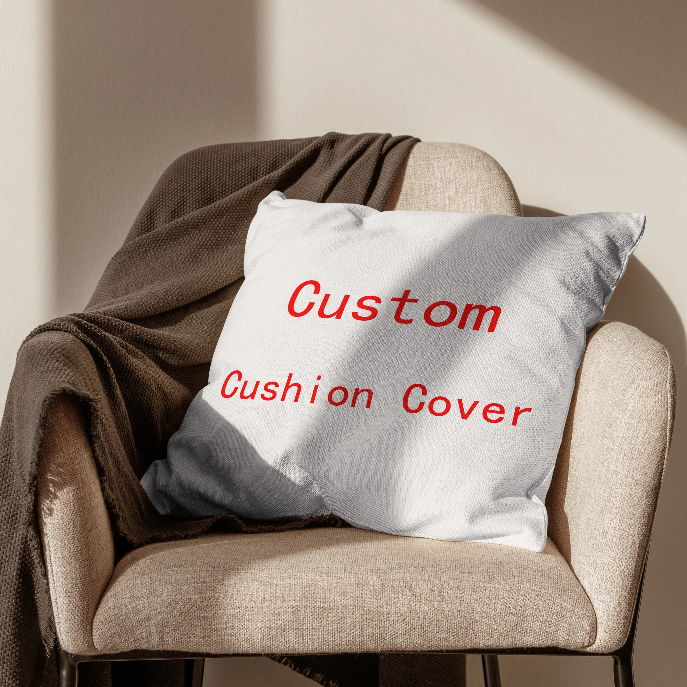 

Custom Cushion Cover Double Side One Sided 45x45 DIY Customized Throw Pillowcase Office Home Decor Cojines Decorativos Para Sofá