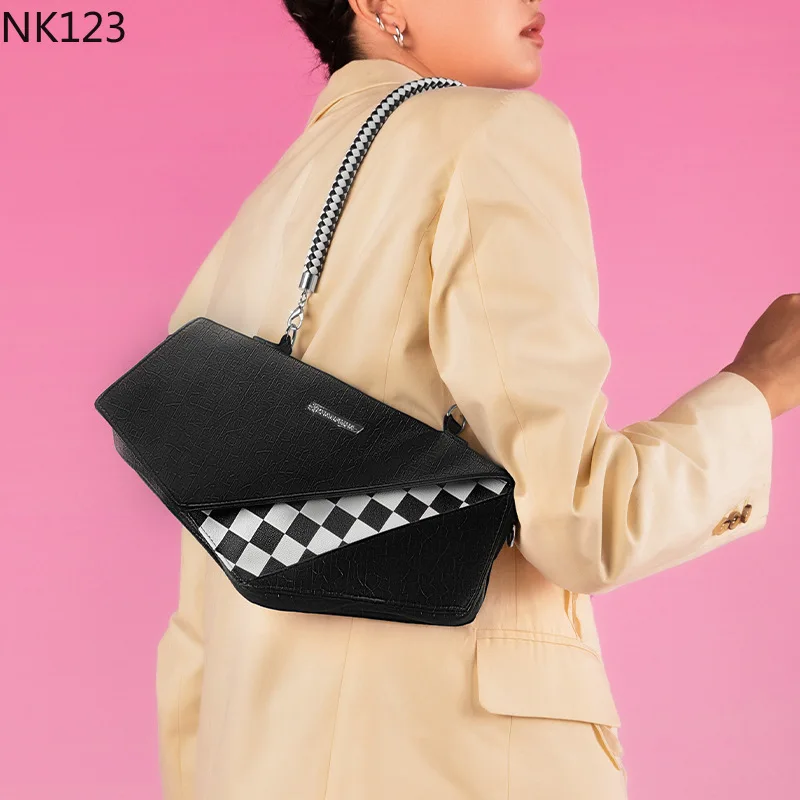 

2022 new Fashion creative shoulder bag women's urban simple wind diagonal PU women's bag manufacturers spot wholesale