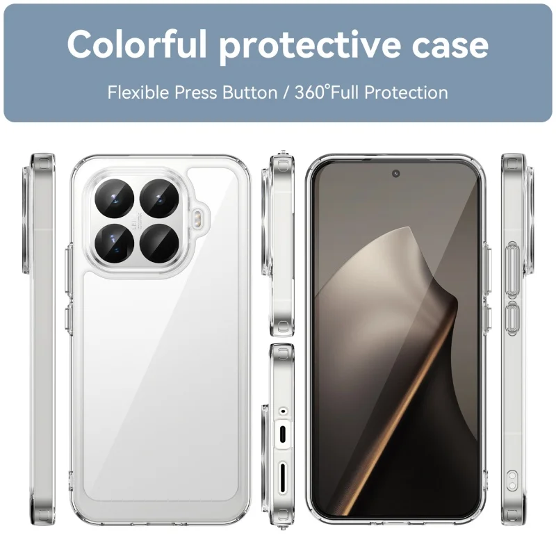 Фото Чехол для Xiaomi 15T Pro, чехол для Xiaomi Mi 15T Pro Capas, новый противоударный защитный бампер для телефона, прозрачный прозрачный Xiaomi 15T №4