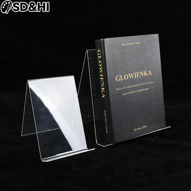 

Book 1pc Acrylic Textbook Desktop Photo Stand Display Book Shelf Holder Organizer Holder Durable Artwork Brochure Frame