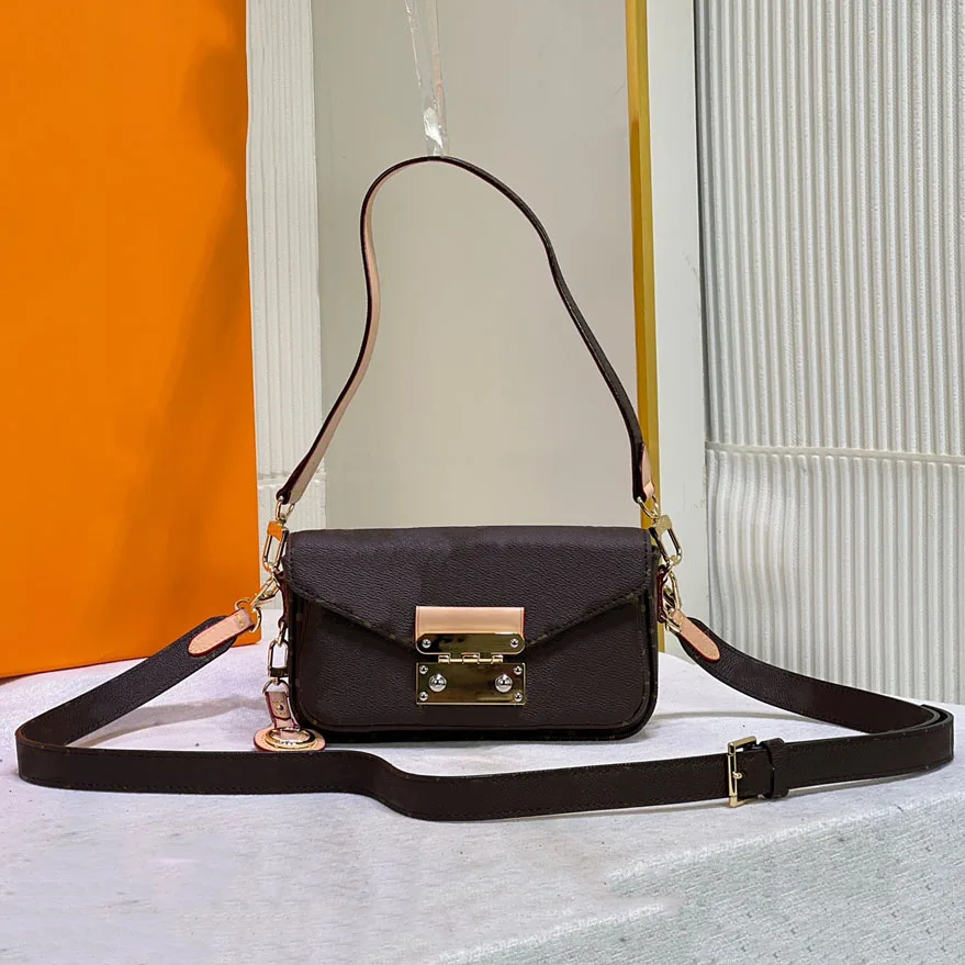 

Designer Pochette Metis Crossbody Bags Postman Bag Luxury Women Top Quality Leather Handbags Ladies Metal Lock Shoulder Bags