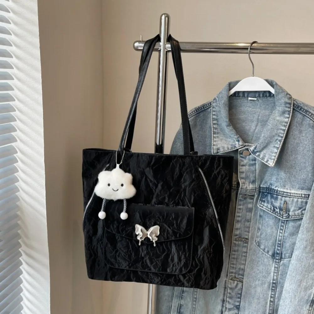 Повседневный большой вместительный рюкзак-тоут с бабочкой на молнии корейский