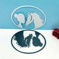 man and horse cutting dies circle all for scrapbooking embossing and templates scrapbooking stamping products for crafts mold
