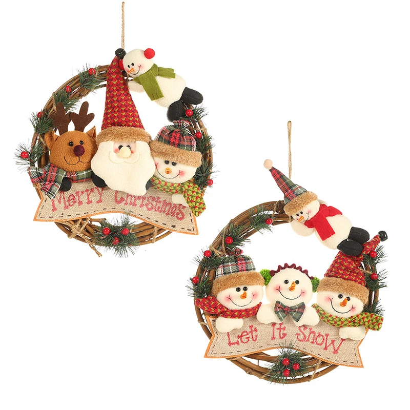 Рождественские украшения старик снеговик лось виноградная лоза кольцо кулон