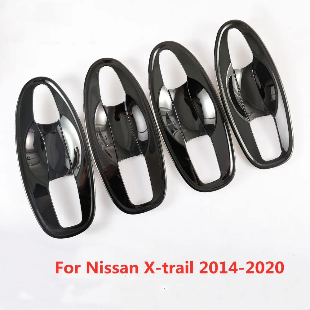 

Glossy Black Car Exterior Door Bowls Cups Sticker Cover Moulding Trim for Nissan X-Trail 2014 2015 2016 2017 2018 2019 2020