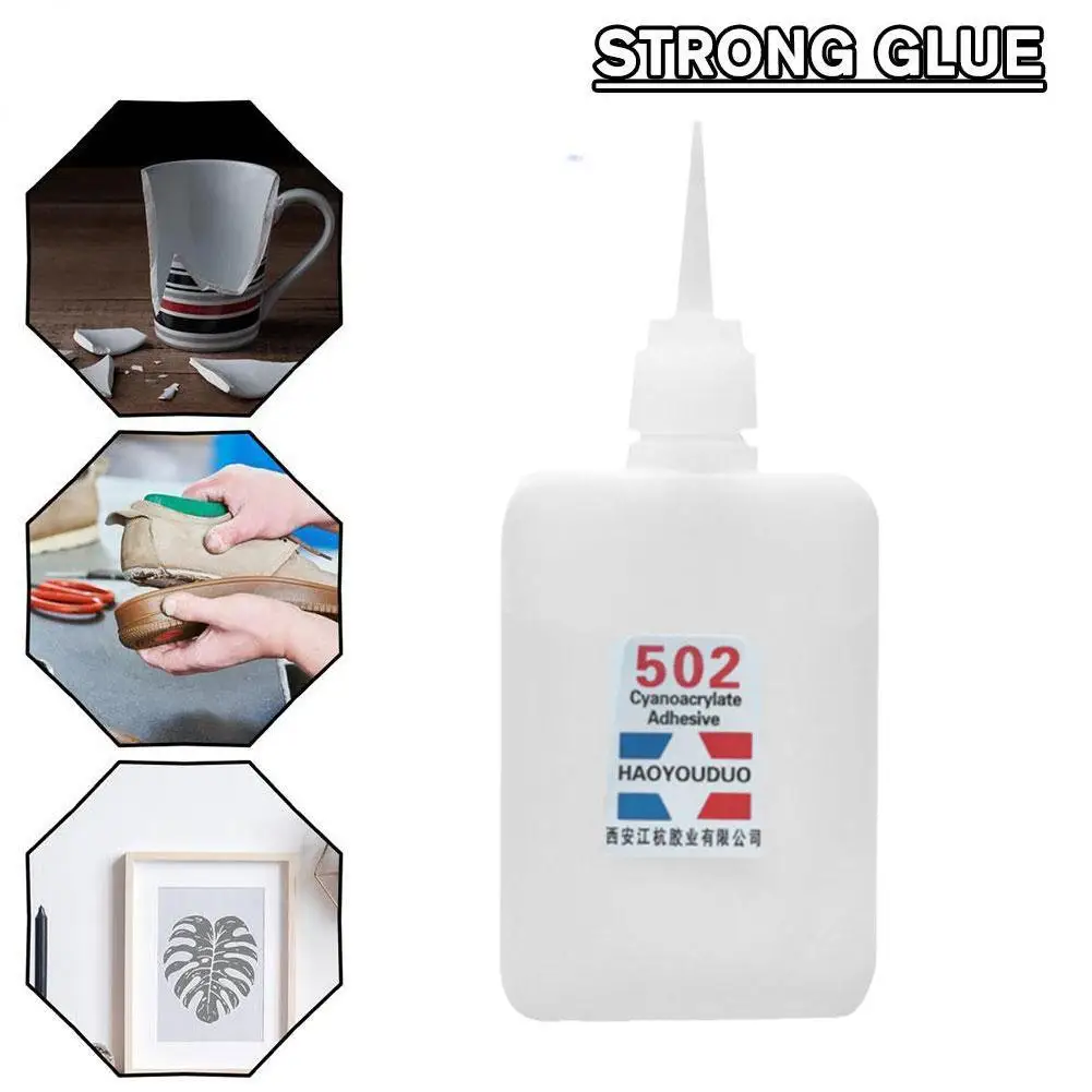 

1pc 502 Super Glue Instant Quick Dry Cyanoacrylate Strong Adhesive Quick Bond Leather Rubber Metal Office Supplies Fast Glue