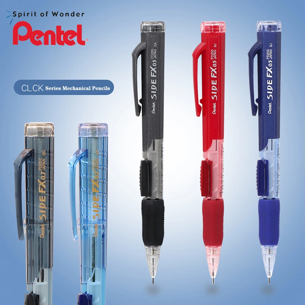 Japanese Pentel Mechanical Pencils PD255 Side Press Out Lead Core 0.5mm/0.7mm Rubber Retractable Activity Pencil Stationery
Japanese Pentel Mechanical Pencils PD255 Side Press Out Lead Core 0.5mm/0.7mm Rubber Retractable Activity Pencil Stationery