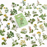 46 pcsbox ins flower flora deca stickers for phone labtop diary stationery journal scrapbook hand book album supplies