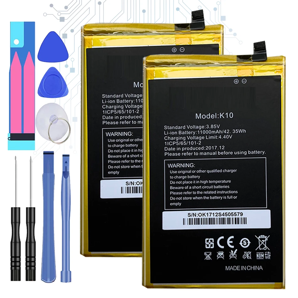 

Replacement Battery K 10 11000mAh For Oukitel K10 Battery Batteria + free tools