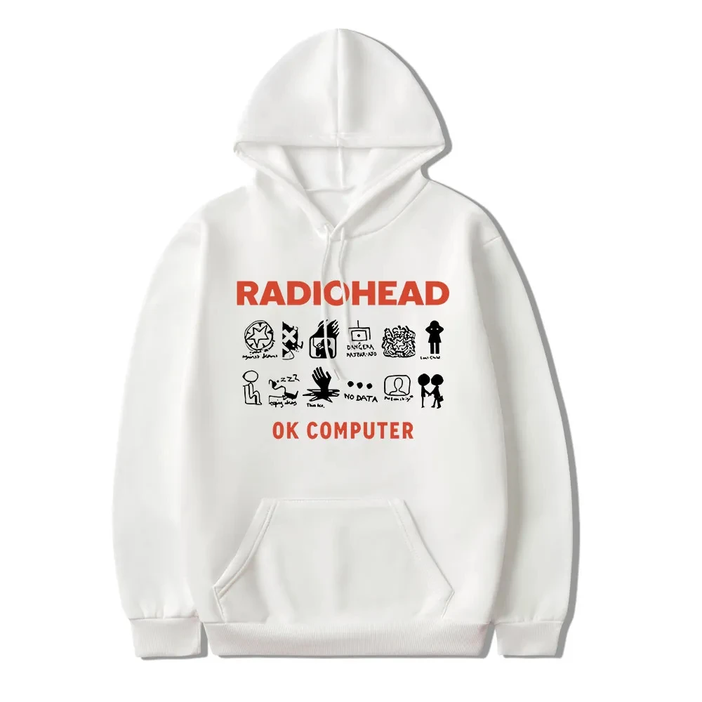 

Осенне-зимняя мужская толстовка с капюшоном радио-головой OK, пуловер с принтом в виде альбома компьютерной музыки, свитшоты унисекс, уличная одежда y2k