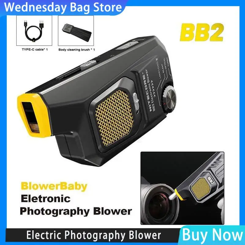 

For Nitecore BB2 Electric Air Blowing Multi Functional Photography Electric Air Blower Kit For Camera Lens Cleaning Dust