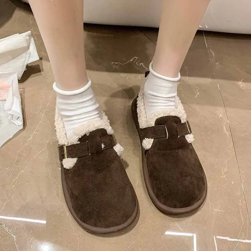 Litfun зимние теплые меховые тапочки для женщин в помещении мягкие плюшевые