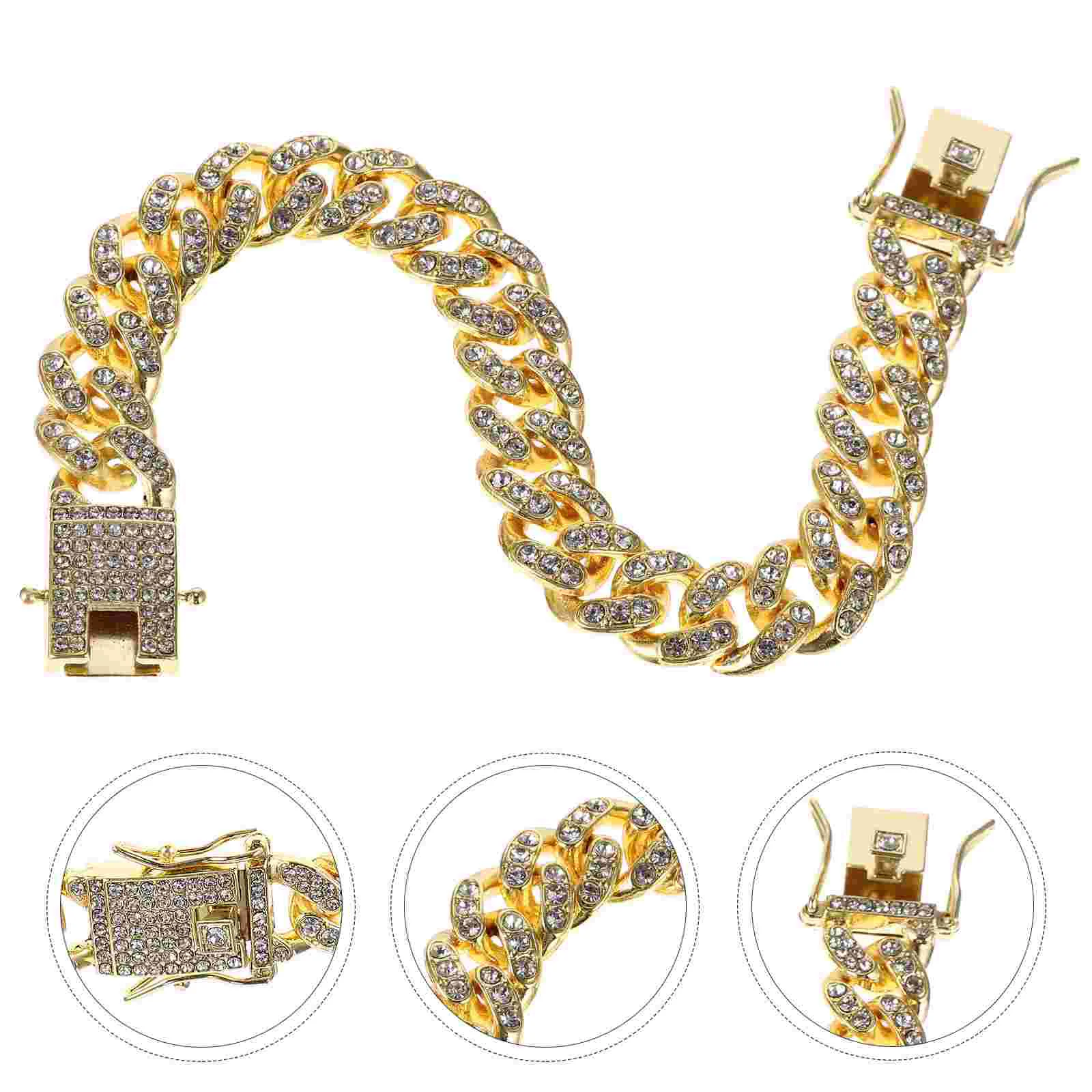 

Dog Chain Necklace Pet Collar Jewelry Neck Weddingpuppy Decor Cat Chihuahua Rhinestone Yorkie Outfits Costume Rhinestones