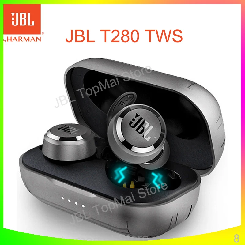 

JBL TUNE T280 TWS Wireless Earphone T280TWS Sports Earbuds Deep Bass Waterproof Headset Bluetooth-compatible Headphones With Mic