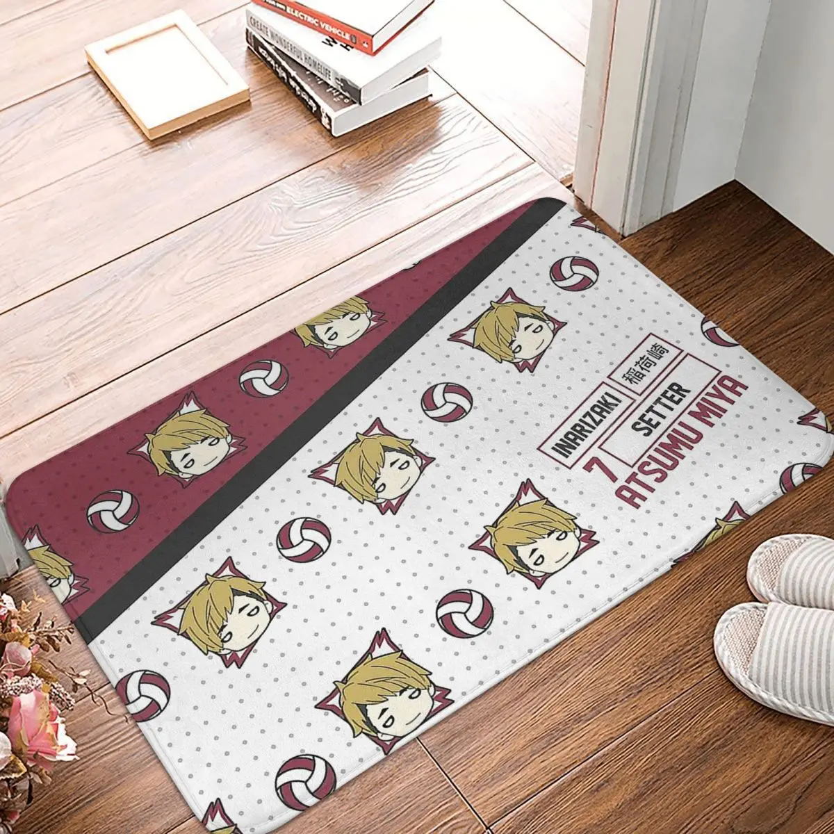 

Haikyuu Shoyo Hinata Tobio Kageyama Non-slip Doormat Atsumu Miya Pattern Inarizaki Living Room Kitchen Mat Welcome Pattern Decor