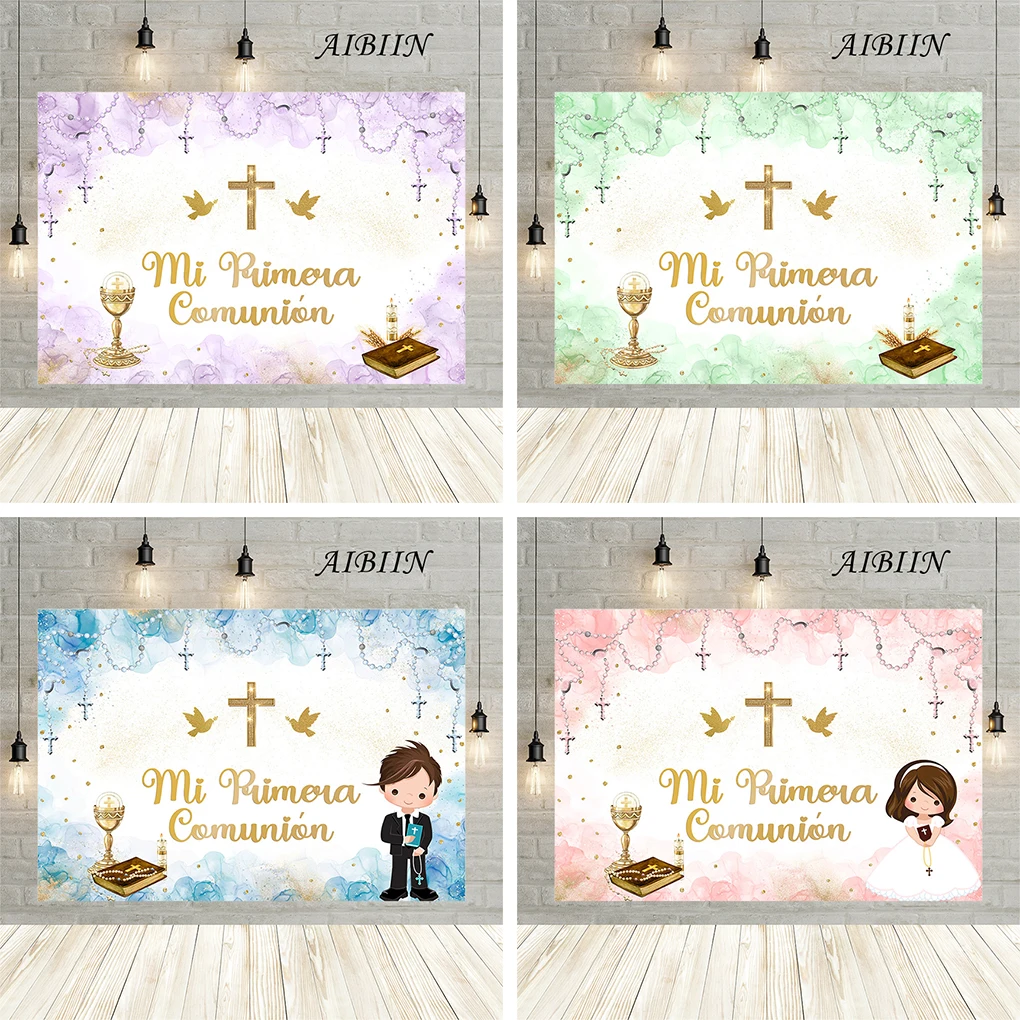 AIBIIN фон для первого причастия Крещение Новорожденные Мальчики и девочки