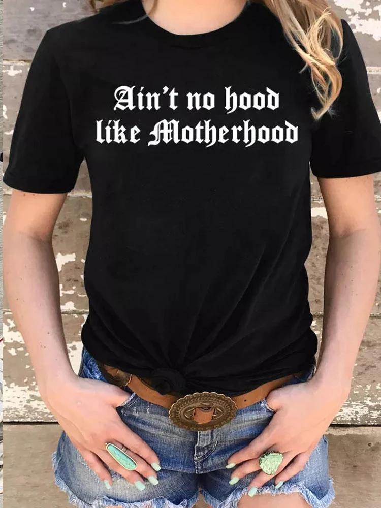 

Футболка с надписью «Ain Not No Hood Like», футболка, Топ для женщин, одежда Аниме y2k, топы, женская футболка, женские футболки