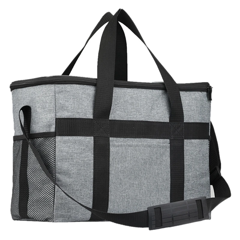 

Cooler Bag Soft Sided Lunch Bag Tote For Picnic Camp Big Lunch Picnic Box Thermal Meal Drinks Fresh Carrier Ice Pack Pizza Wine
