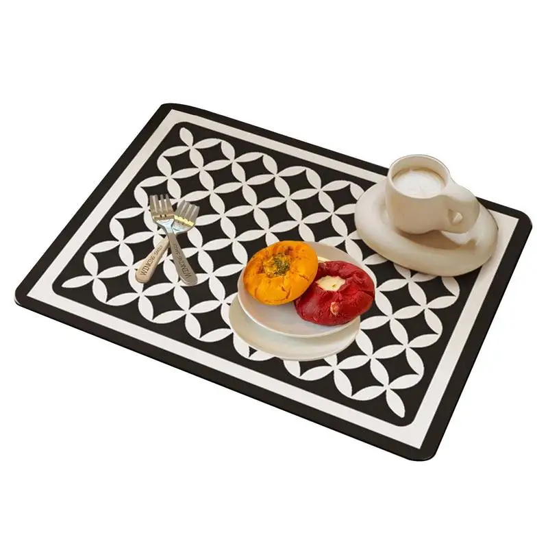 

Dish Drying Mat Super Absorbent Dish Mat Cuttable Anti-slip And Waterproof Drying Mat For Coffee Bar Kitchen And Counter