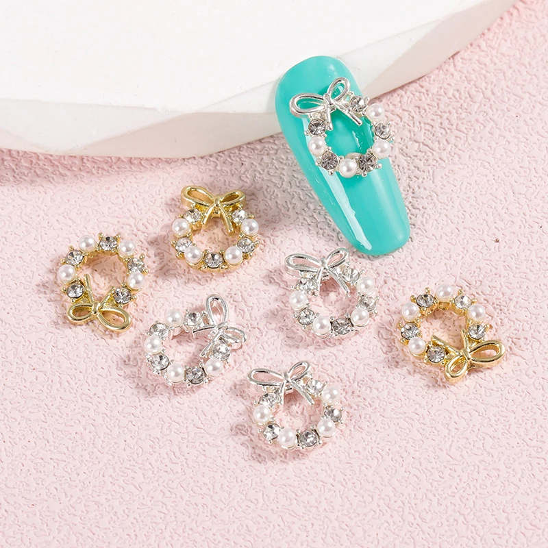 10 шт. Роскошная гирлянда из сплава с бантом искусственное очарование 3D