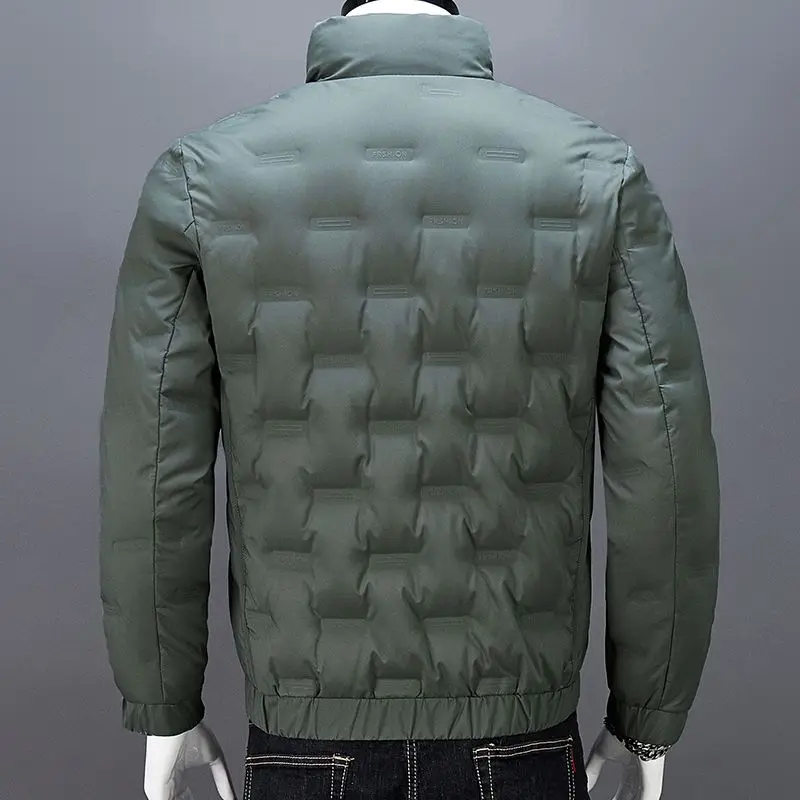 New light and light down jacket men's short anti-run hair with the trend of cold standing collar coat