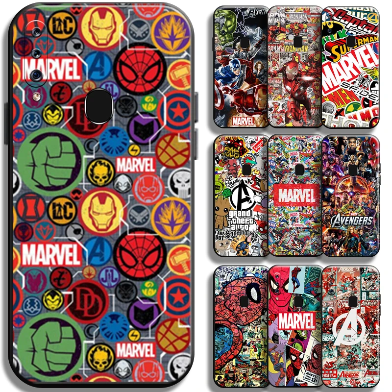 

Marvel Avengers Logo Comics For Samsung Galaxy A60 Phone Case Soft Full Protection Cases Shell Back Carcasa Liquid Silicon