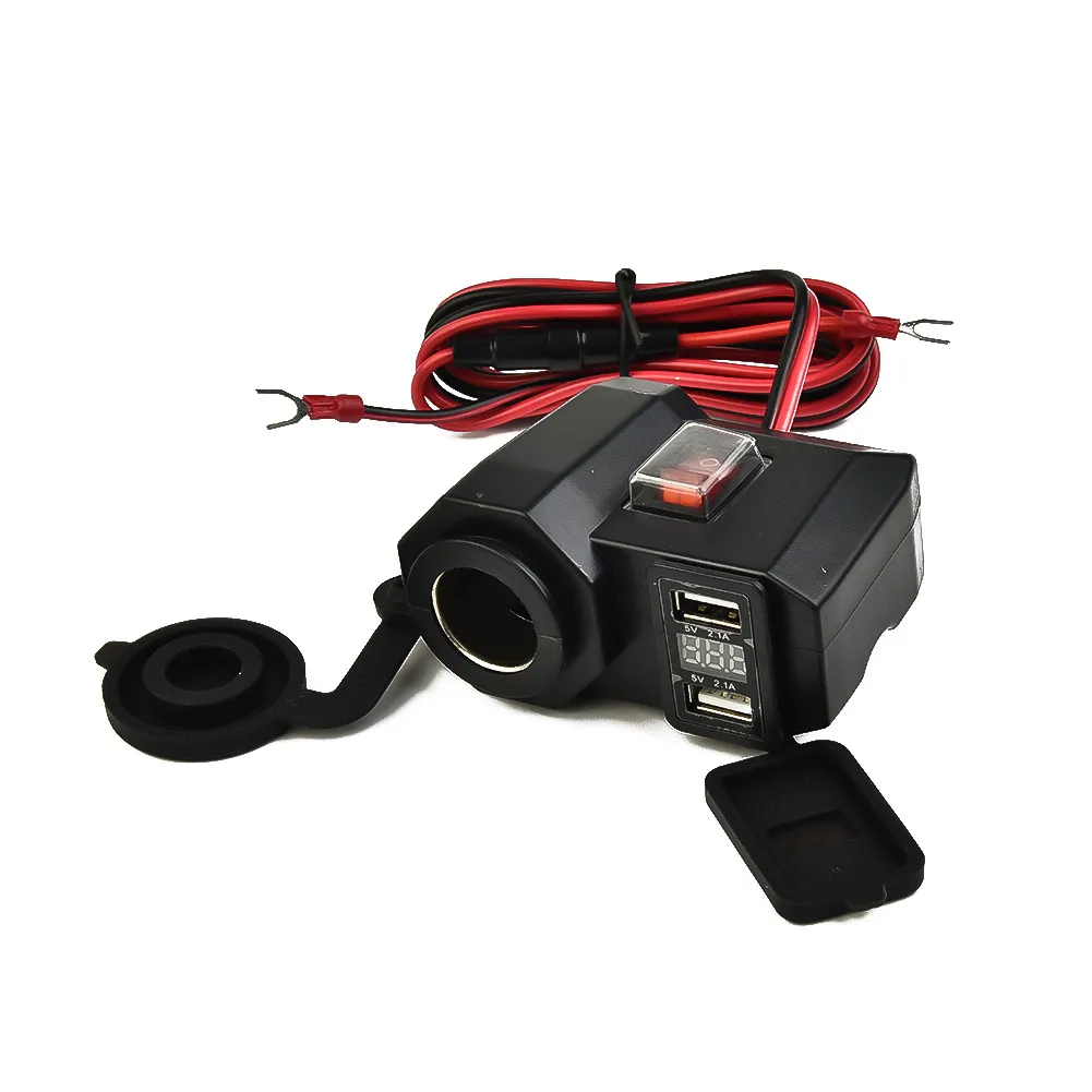 

Зарядное устройство для мотоцикла с двумя USB-портами, 12 В, 1 комплект