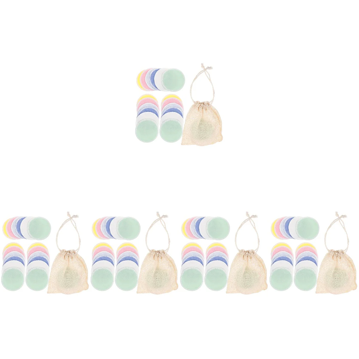 

5 комплектов, многоразовые прокладки для снятия макияжа