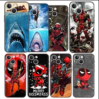 deadpool marvel avengers for apple iphone 13 12 11 pro max mini xs max x xr 6 7 8 plus 5s se2020 soft silicone black phone case